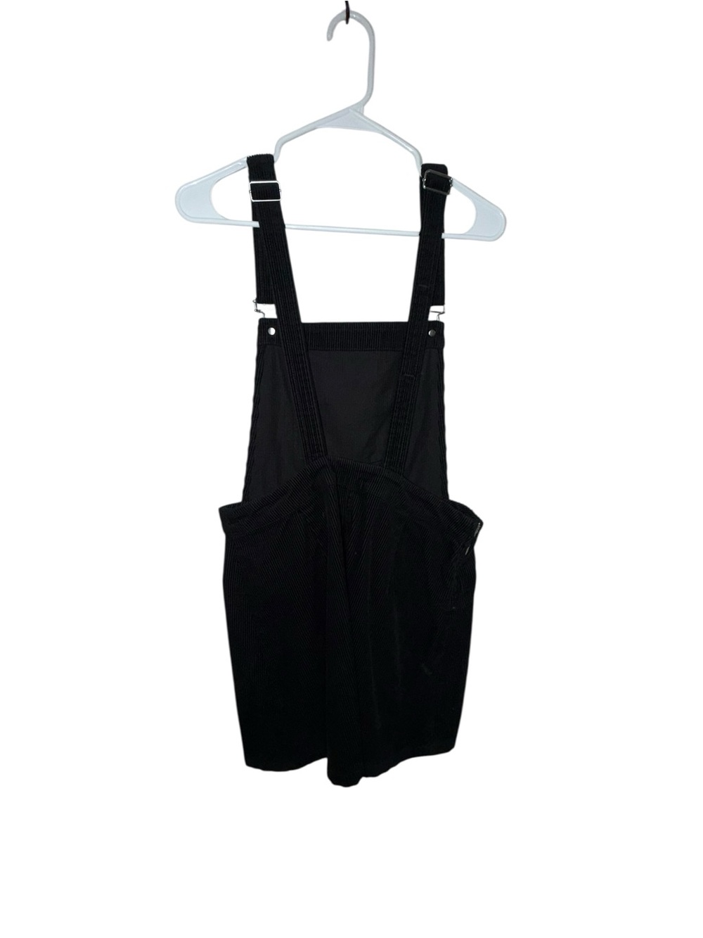 Divided Black Mini Overall Dress